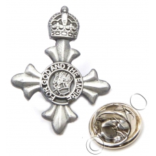 MBE Member Of The British Empire Lapel Pin Badge (Metal / Enamel) Antique Finish